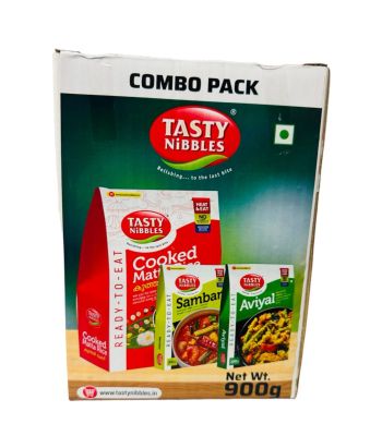 Veg Combo pack (Matta rice sambar Aviyal) by Tasty Nibbles 900g