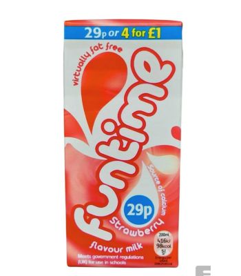 Strawberry Flavour Milk by Funtime 200ml