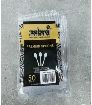 Disposables & Re usables Spoons by Zebra 50nos